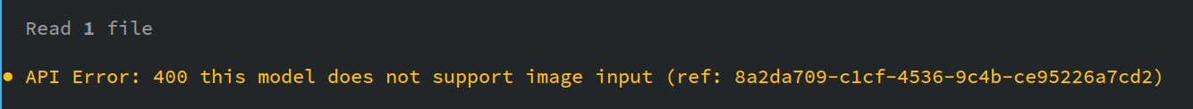does not support image input
